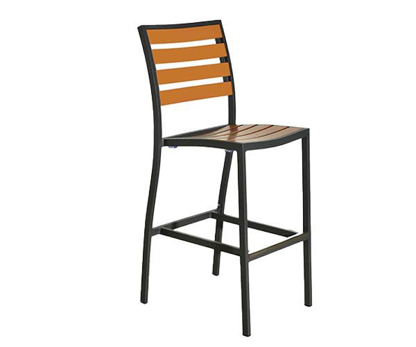 A polywoodl bar stool on a white background