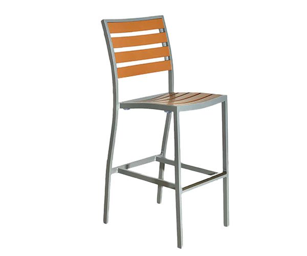 A polywoodl bar stool on a white background